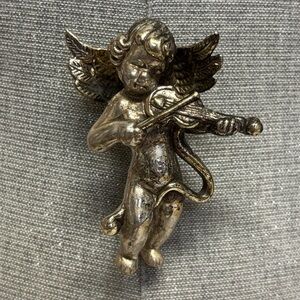 Sterling Silver 3-Inch Angel Pin/Pendant #4790